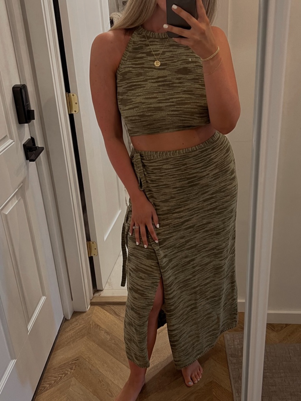 Seafolly Green Knit Two-Piece Set